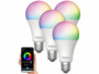 4 ampoules LED connectées LAV-400.rgbw avec culot E27 de la marque Luminea Home Control
