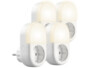 Pack de 4 prises connectées et veilleuses SF-100.nl de la marque Luminea Home Control