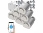 Pack de 6 thermostats pour radiateur avec 6 x 3 adaptateurs, passerelle wifi et modes d'emploi en français