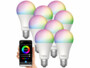 8 ampoules LED connectées LAV-400.rgbw avec culot E27 de la marque Luminea Home Control
