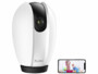 Caméra IP Pan Tilt 2K connectée avec suivi intelligent IPC-370.echo mise en situation avec un smartphone