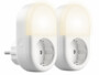 2 Prise connectée 16 A et veilleuse SF-100.nl Luminea Home Control
