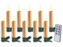 10 bougies LED télécommandées effet flamme pour sapin de Noël
