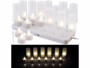 12 bougies chauffe-plat LED rechargeables avec photophores