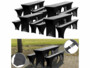 12 housses élastiques pour table et bancs avec fermeture à clips, coloris anthracite, de la marque infactory