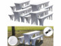 12 housses extensibles pour table et bancs, coloris blanc de la marque infactory