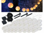 2 guirlandes LED solaires blanc chaud avec 50 lampions de la marque Lunartec
