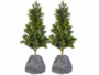 2 housses d'hivernage pour pot de fleurs 50 x 45 cm coloris anthracite de la marque Royal Gardineer