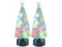 Pack de 2 sapins de Noël LED à piles de la marque Infactory