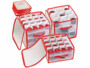Pack de 3 boîtiers de rangement pour boules de Noël avec 44 cartons d'emballage