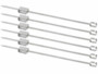 6 brochettes à barbecue XXL avec poussoir coulissant