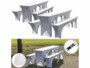 6 housses extensibles pour tables et bancs, coloris blanc de la marque Infactory