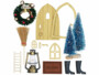 Kit de décoration de Noël "Porte de maison de lutin"