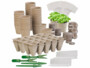Pack de 2 potagers biodégradables 84 pièces Royal Gardineer avec 80 pots de culture, 40 panneaux, 40 pastilles de coco, 2 pelles, 2 tarières, 2 crayons de papier, 2 boîtes de culture avec couvercle et mode d'emploi en français