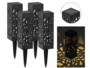 4 lanternes décoratives solaires à LED blanc chaud Lunartec