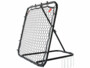 Rebondisseur de football Pearl Sports à cadre noir et filet hexagonal avec quatre piquets d'ancrage