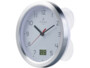 Horloge de salle de bains étanche radio-pilotée avec thermomètre-hygromètre