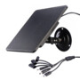 Panneau solaire PB-80.solar avec batterie 10400 mAh pour caméra de chasse et caméra de surveillance vue de coté avec câble DC et USB