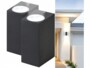Pack de 2 lampes murales carrées avec matériel de montage et mode d'emploi en français