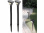 2 bornes lumineuses solaires avec capteur de mouvement blanc chaud