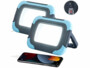 Pack de 2 projecteurs LED avec 2 câbles de chargement USB et mode d'emploi en français