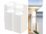 Pack de 4 lampes murales carrées avec matériel de montage et mode d'emploi en français