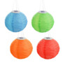 4 lampions LED solaires colorés Ø 30 cm