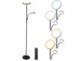 Lampe sur pied télécommandée 2800 lm avec lampe de lecture coloris noir de la marque Lunartec