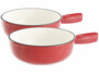 Pack de 2 caquelons en fonte émaillée pour fondue au fromage avec manche de la marque Rosenstein & Söhne