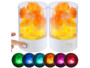 2 lampes de table LED RVB avec cristaux de sel naturels de la marque Lunartec