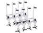 2 supports muraux de bar avec doseurs 4 cl pour 8 bouteilles