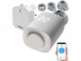 Pack avec thermostat pour radiateur, 3 adaptateurs, passerelle wifi et modes d'emploi en français