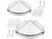 Image article 2 tablettes d'angle adhésives de douche avec 4 crochets