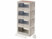 Image article 4 boîtes de rangement pliables 55 L AB-110 avec étagère et 4 roulettes