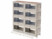 Image article 8 boîtes de rangement pliables 55 L AB-110 avec étagère et 8 roulettes