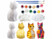 Image article Lampe LED chat à peindre avec kit de peinture