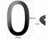 Image article Numéro de maison en métal "0"