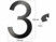 Image article Numéro de maison en métal "3"