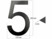 Image article Numéro de maison en métal "5"