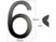 Image article Numéro de maison en métal "6"