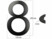 Image article Numéro de maison en métal "8"