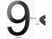 Image article Numéro de maison en métal "9"