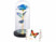 Image article Rose artificielle translucide sous cloche avec LED - coloris bleu