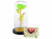 Image article Rose éternelle sous cloche avec LED - coloris vert