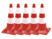 5 cônes de signalisation rouge et blanc - 50 cm