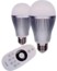 Image article Lot de deux ampoules à LED avec télécommande