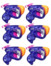 Image article 6 mini pistolets à eau Nerf Rebelle Mini Mission - Violet