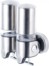 Image article Distributeur de savon pour montage mural - En inox, Duo