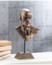 Statuette décorative en résine aspect bronze - Buste d'homme