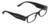 lunettes de lecture mixtes noires avec mini lampes LED et verres sans correction Pearl
